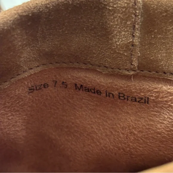 Dolce Vita Tan Suede Heeled Ankle Boots 7.5 - Picture 7 of 7